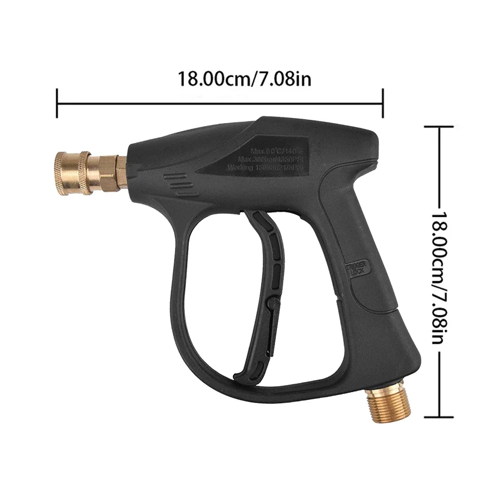 Car Wash Water Gun High Pressure Washer Gun Aluminum Core Quick Connector Five Color Fan Shaped Nozzles Car Washing Gun