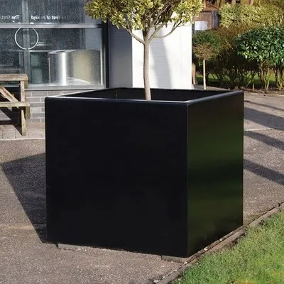 Outdoor Garden Street Furniture Large Rectangular Metal Planter Outside Aluminium Plant Box Stainless Steel Flower Pot