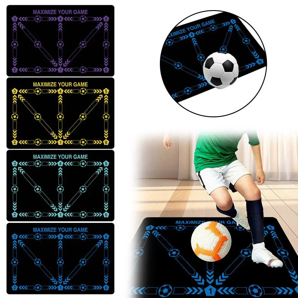 Football Training Mat Non Slip Foldable Soundproof Football Training Equipment Mat Ourdoor Indoor Adults Kids N8R9