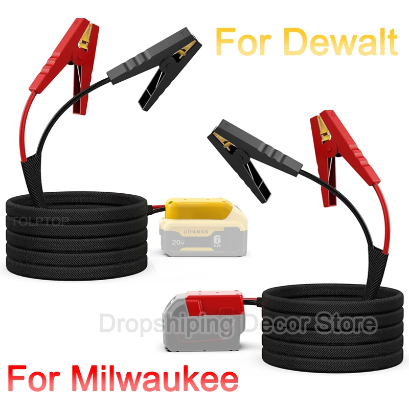 Imagem -06 - Li-ion Bateria Jumper Cabos Bateria de Carro Jump Starter Jumper Cabo de Emergência Makita Dewalt Milwaukee 18v