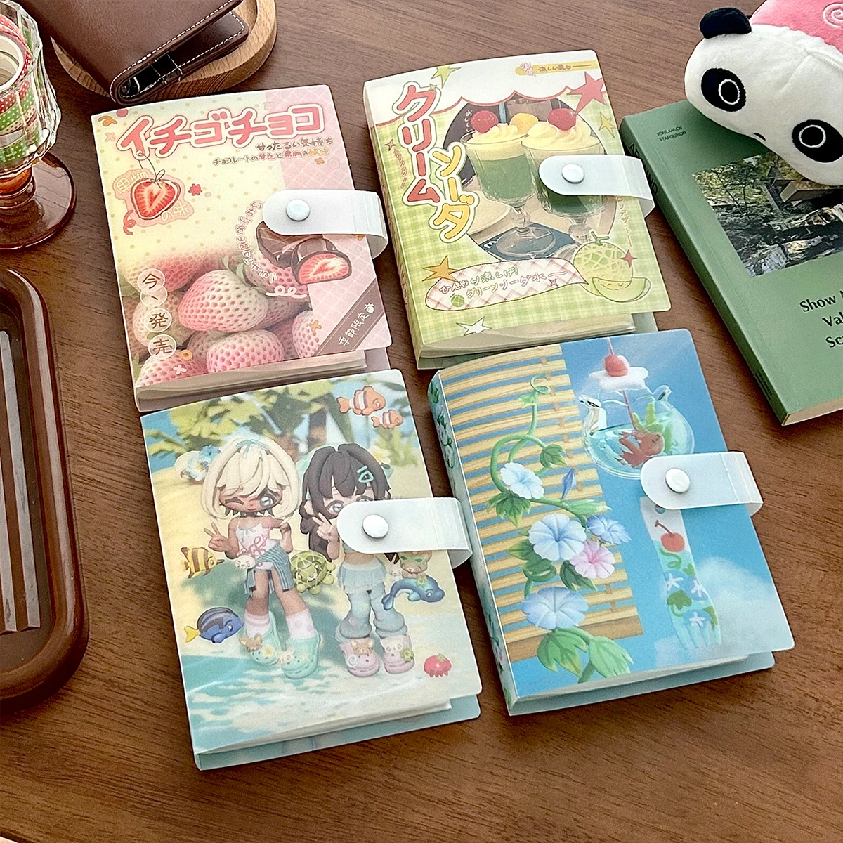 A6 Storage Album Stitched Summer Kawaii Folder Cute Sticker Storage for Scrapbooking Material Storage 40P