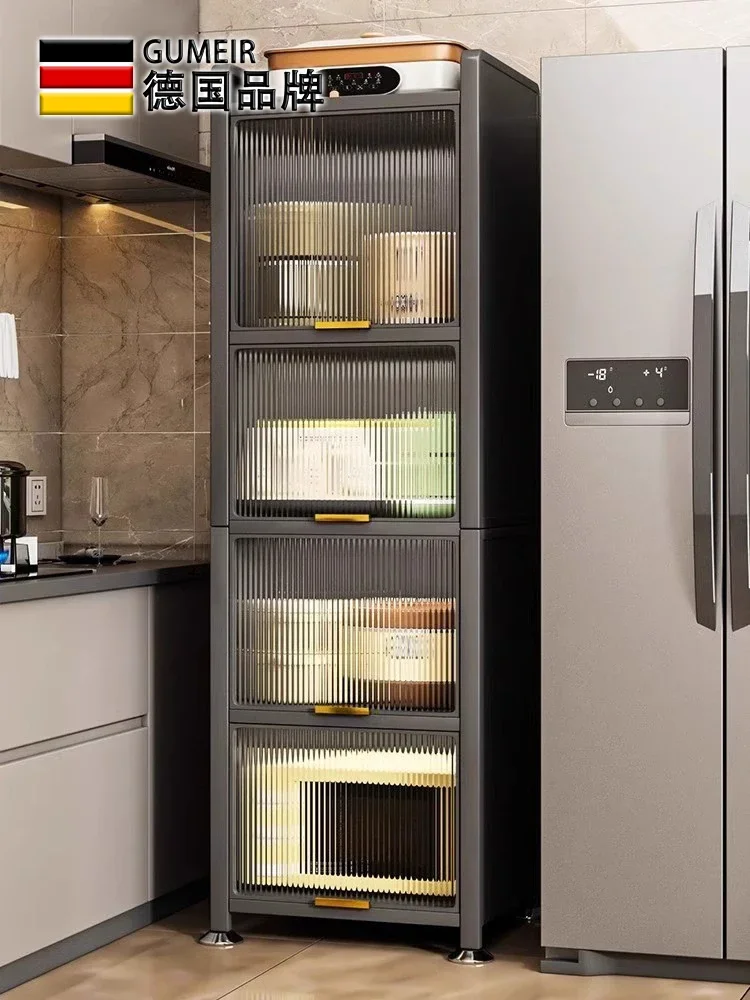 

German kitchen shelves, sandwich models, floor-to-ceiling multi-layer storage cabinets, multi-functional storage