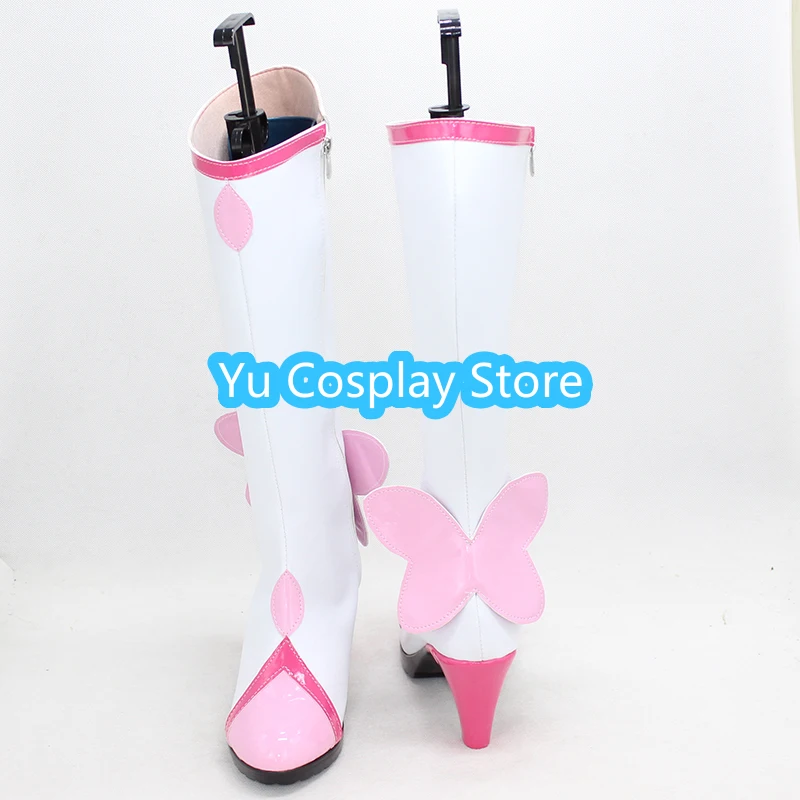 Chaussures de Cosplay KiraKira Cure Blossom, Bottes de Carnaval d'Halloween, Accessoires de Cosplay, Chaussures en PU sur Mesure