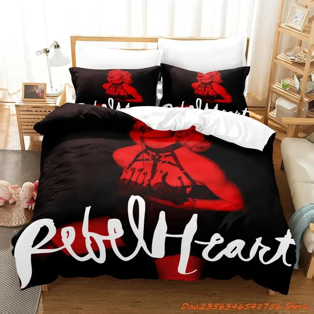 Singer Madonna Bedding Set Single Twin Full Queen King Size Bed Set Adult Kid Bedroom Duvetcover Sets 3D Print Bed Sheet Set