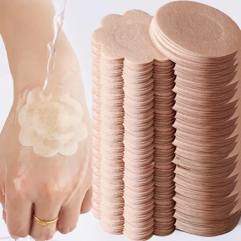 Women Summer Invisible Nipple Covers Pads Ultra Thin Fabric Chest Stickers Disposable Lift Pasties Daily Wear Intimate Underwear
