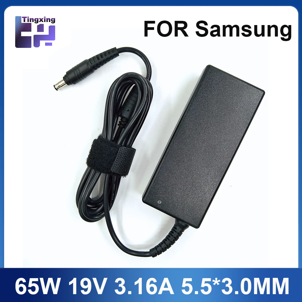 Adaptador de corriente para cargador de ordenador portátil, accesorio para Samsung R429, RV411, R428, RV415, RV420, RV515, R540, R510, R522, R530, CA 19V, 3.16A, 60W, 5,5x3,0mm