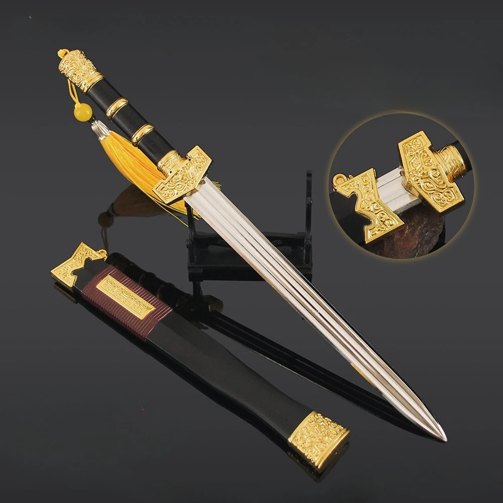 30 cm Naraka Bladepoint Inspirierendes Han Schwert Messer Spiel Peripherie Metall Modell Samurai Schwert Ornamente Sammlung Spielzeug Geschenke