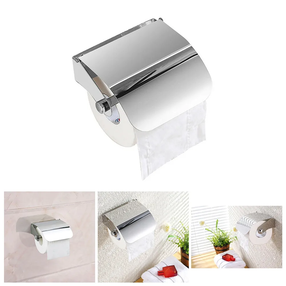 High Quality Toilet Roll Holder 1pcs 13cm (H) * 8.5cm (W) High Shine Finish Recessed Silver Stainless Steel Waterproof