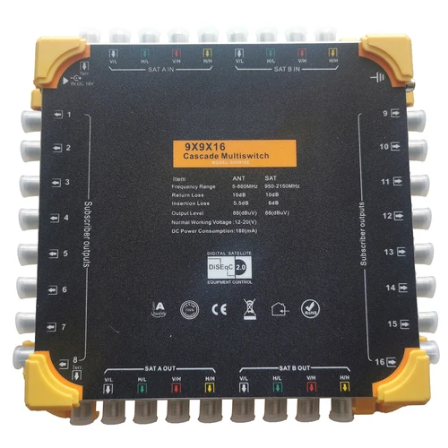Multiinterruptor 9x9x16, interruptor satelital