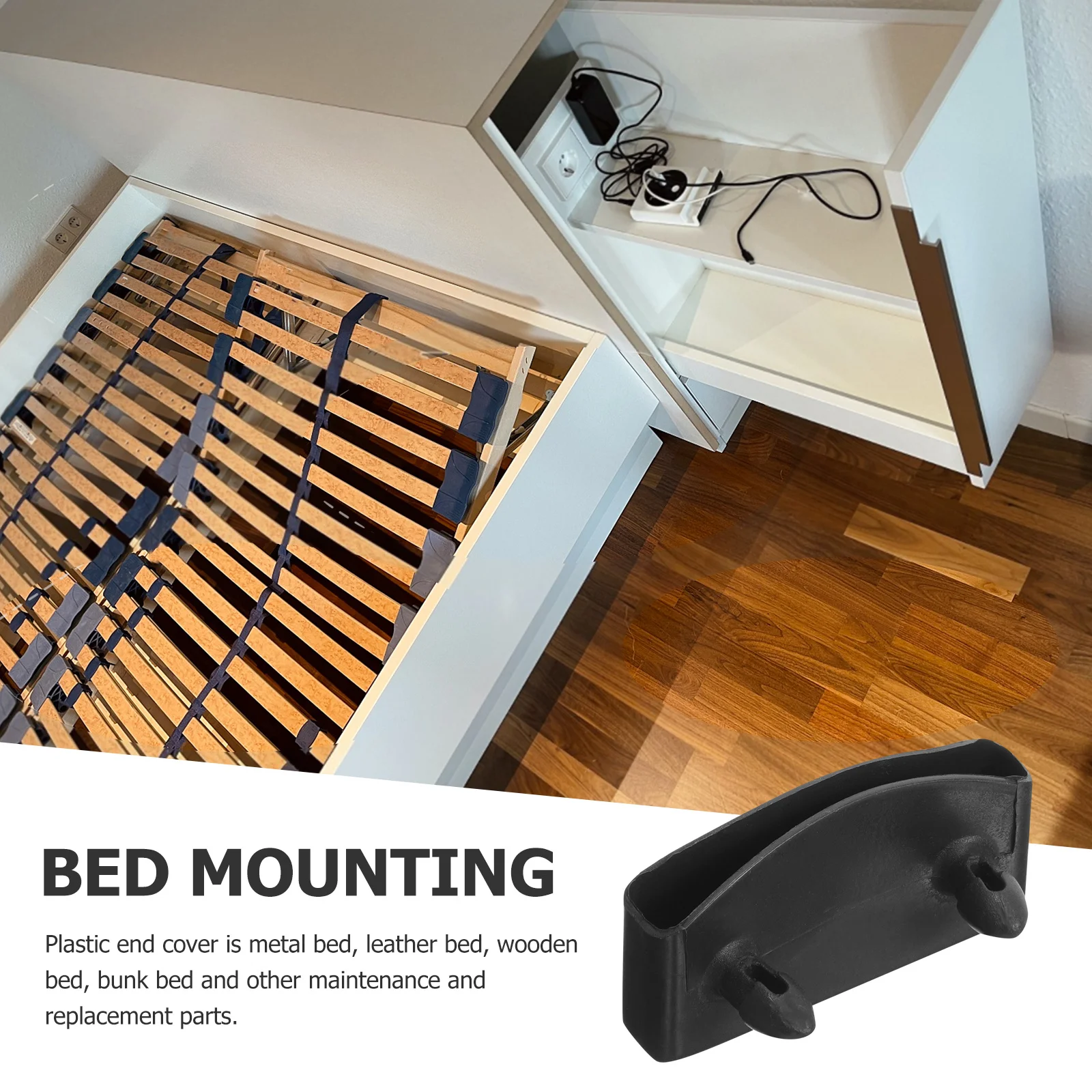 

20Pcs Plastic Bed Slat End Caps Holders Replacement Kits for Bed Frame Stability Strong Holding Power Universal Fit