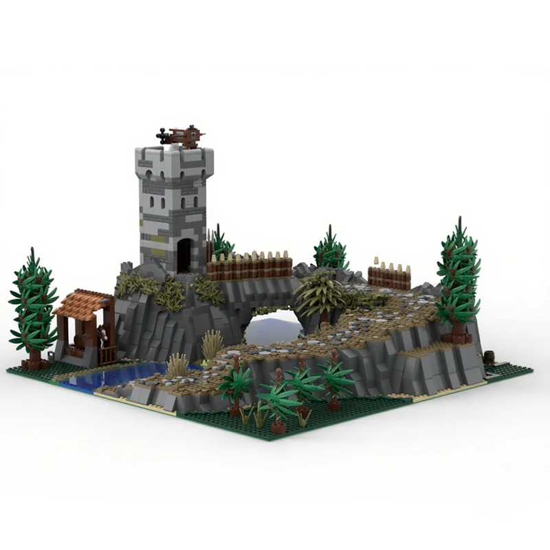 

4001 шт. MOC Watchtower модульная средневековая крепость DIY модель строительные блоки, развивающая игрушка для детей, сборка подарка на день рождения