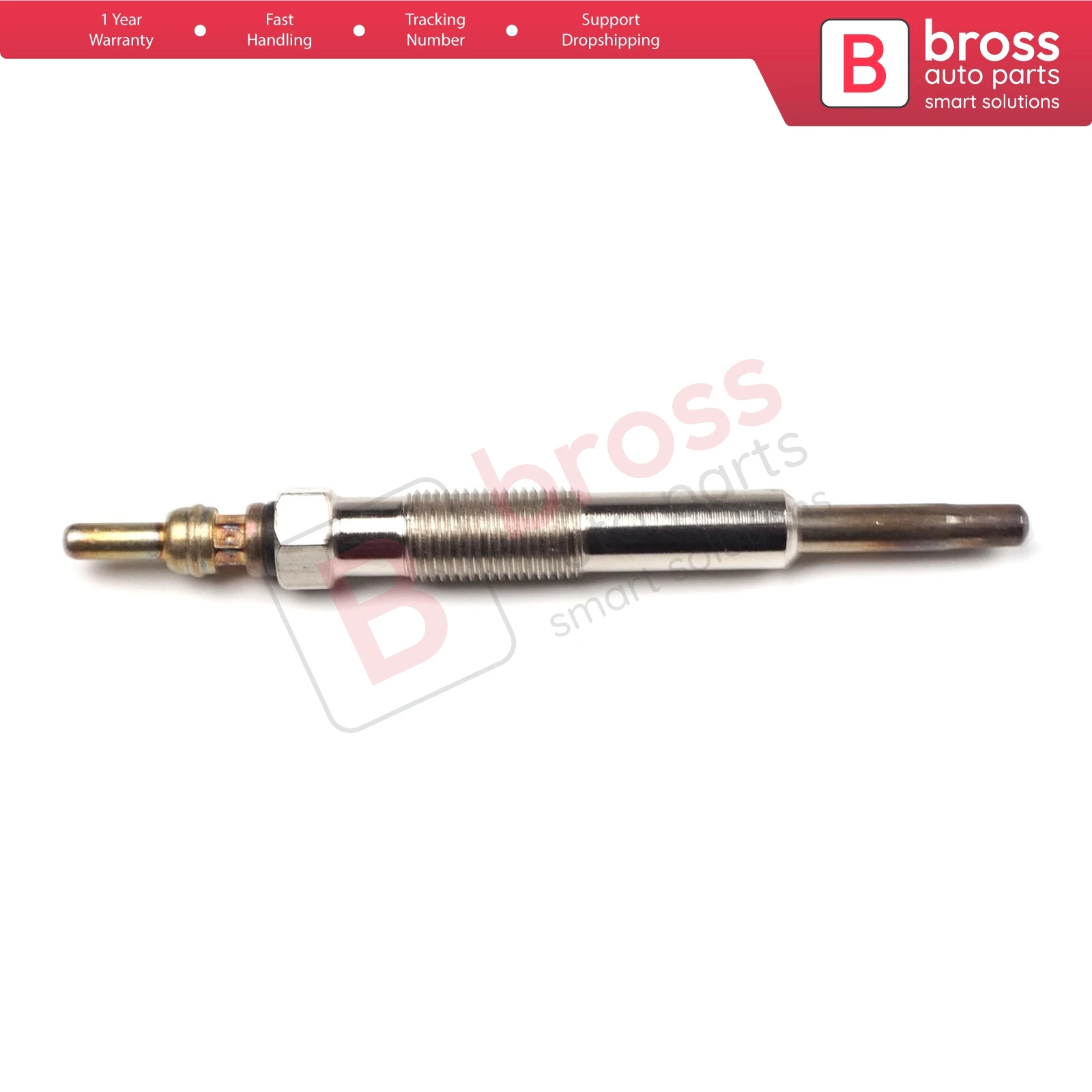 Bross Auto Parts BGP25 1 Piece Heater Glow Plugs 7700111940, GN019, 0100226375 for Renault Dacia Daewoo 1.9 D Ship From Turkey