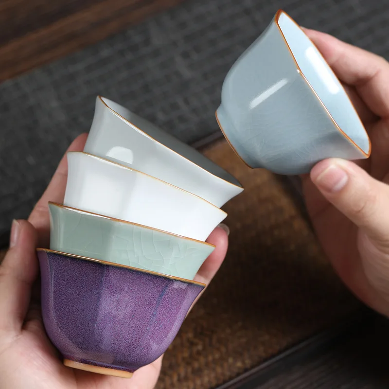 خمسة فرن مشهورة 5 أكواب طقم شا - مراجعة Celadon Ceramic Cup وسعره