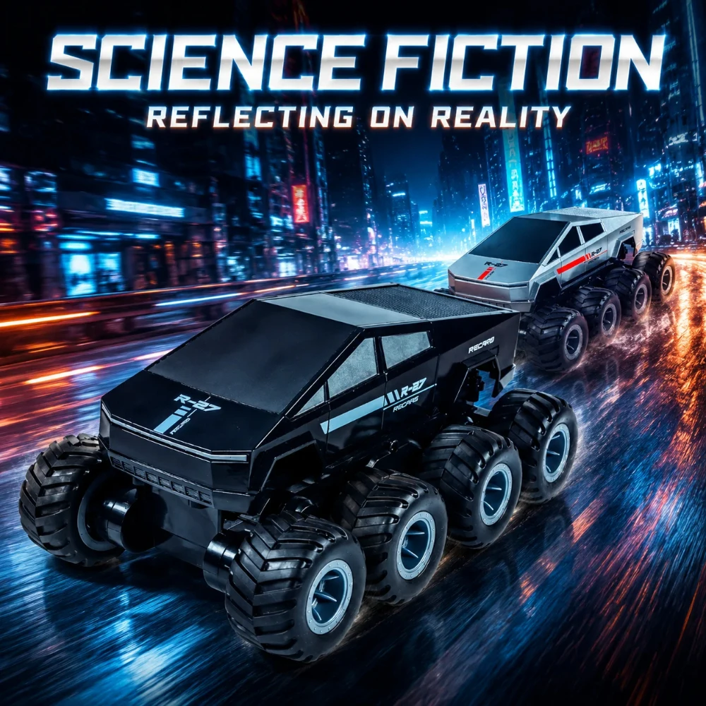 Water Land Dual Purpose Eight Wheel Remote Controlled Vehicle Cyber Pickup Stunt Vehicle Climbing Off Road Vehicle Toy Car