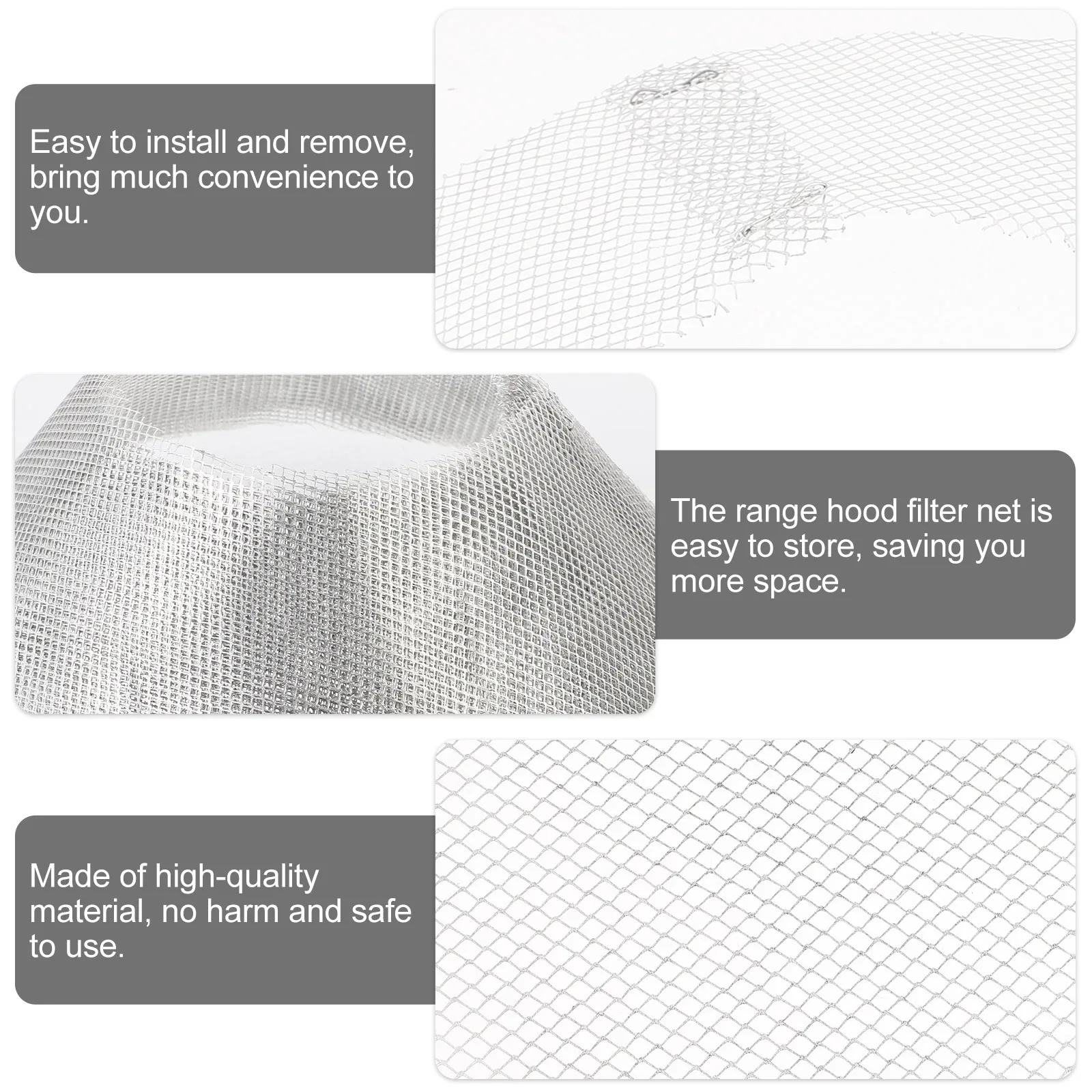 10Pcs Range Hood Filter Net Household Kitchen Ventilator Filter Sturdy Grease Mesh Replacement Cooker Hood Net