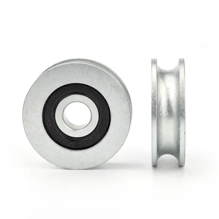 1PcS 10*40*12.5mm Grooved bearing pulley U groove rolling wheel 8mm wire rope over line wheel 4cm guide wheel