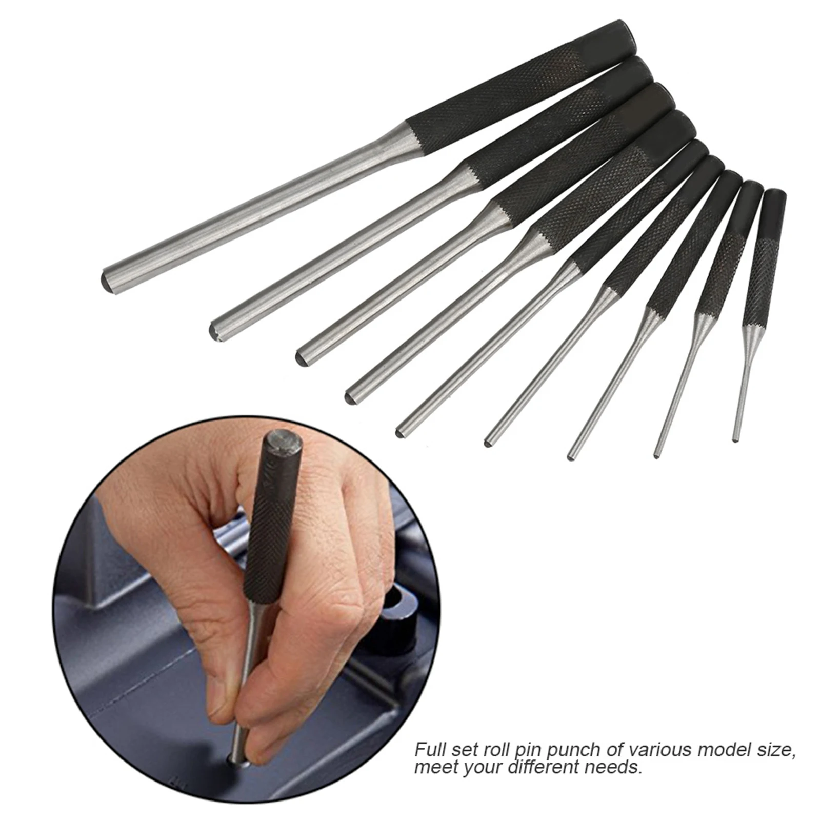 Zware stalen centre punch set met rolpen, professionele gereedschapskist voor monteurs, stalen centre punch