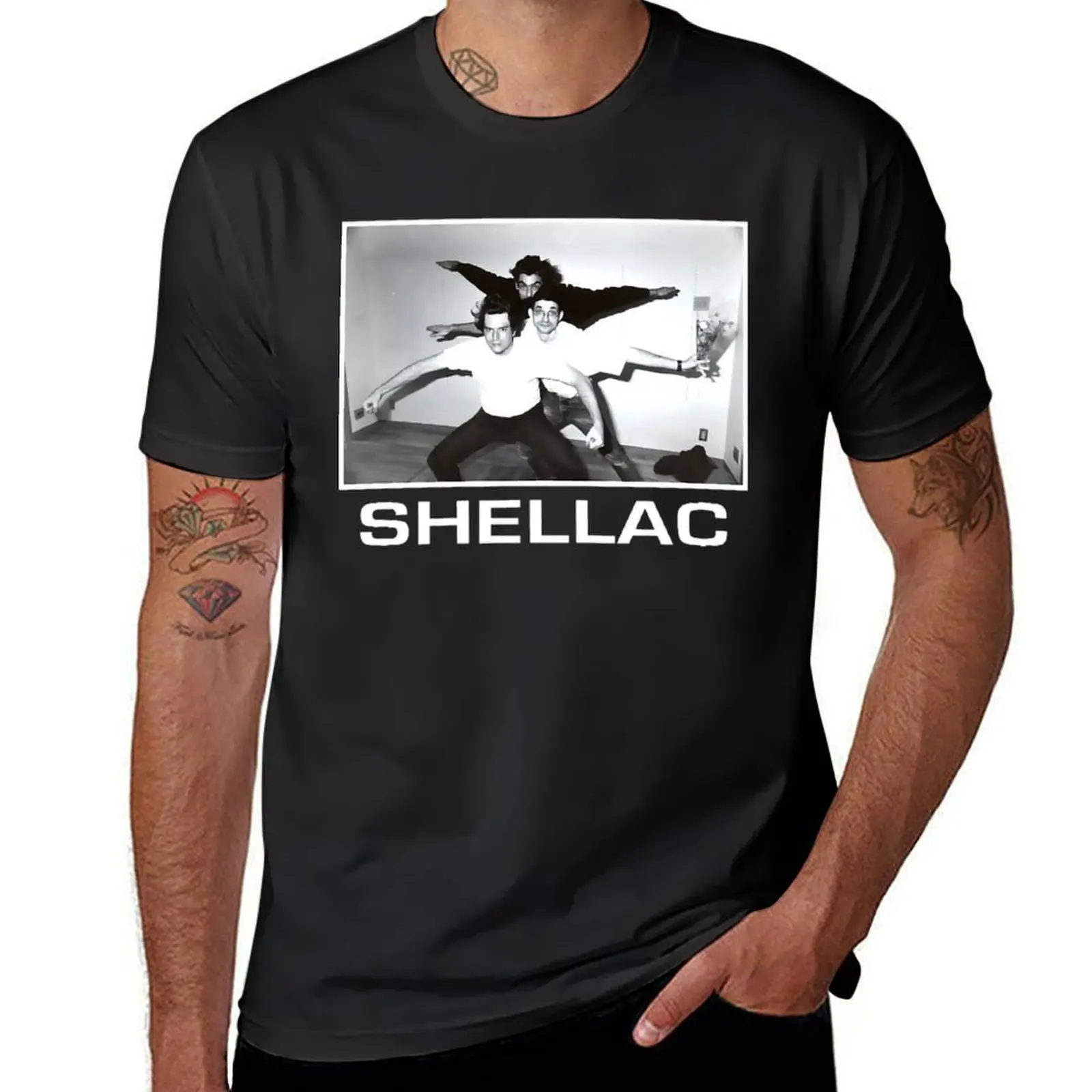 shéllác bands (1) T-Shirt hippie clothes oversizeds aesthetic clothes heavy weight t shirts for men