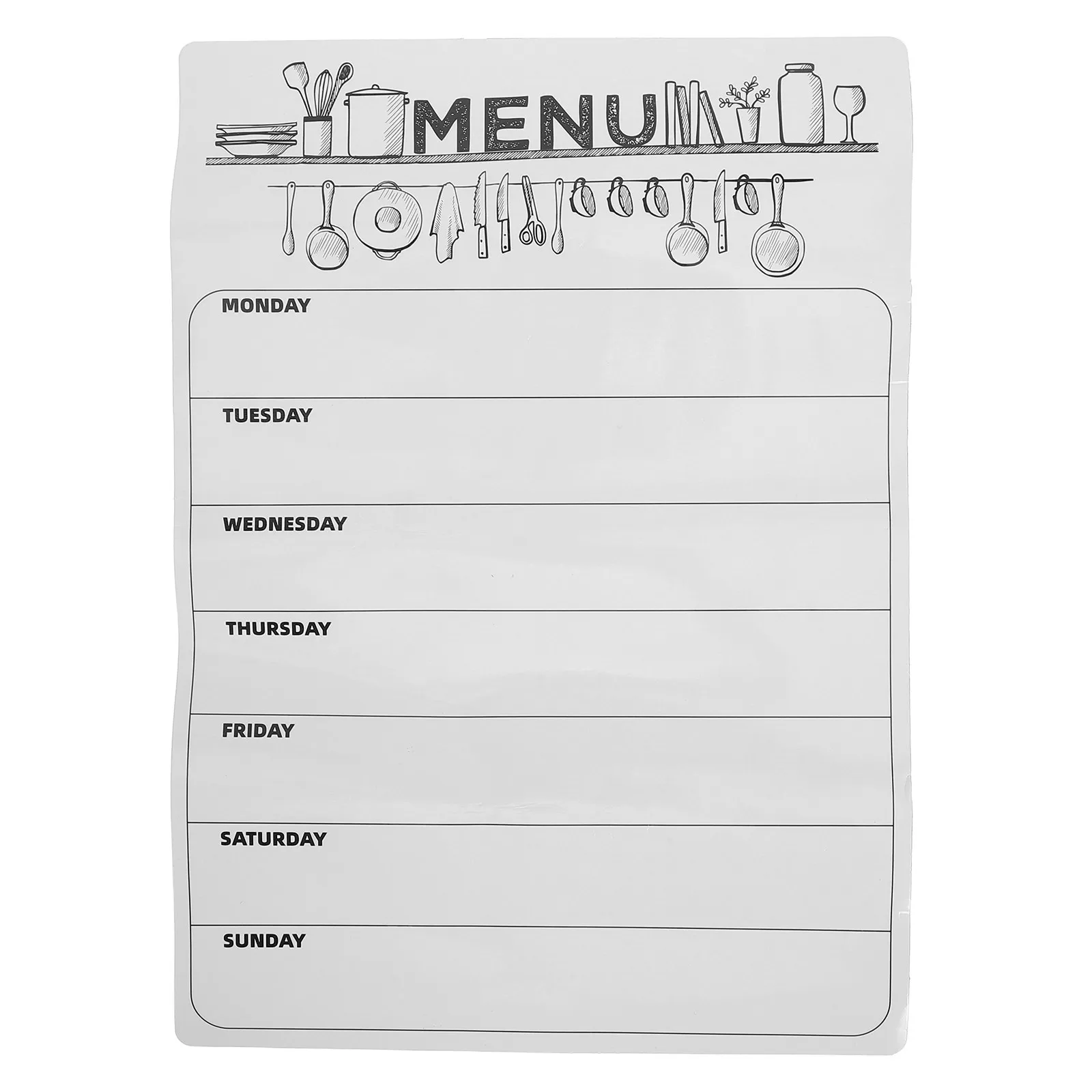 Weekly Magnetic Meal Planner for Fridge A4 Dry Erase Board Planner Grocery List Pad Meal Organizer Kitchen Schedule