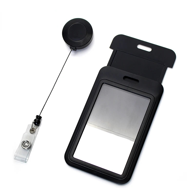 1pc Kunststoff Brust ID Tag Mitarbeiter Arbeit Pass Karte Abdeckung Hülse mit Abzeichen Reel Büro Mitarbeiter Name Abzeichen Halter schutzhülle – Detail 3