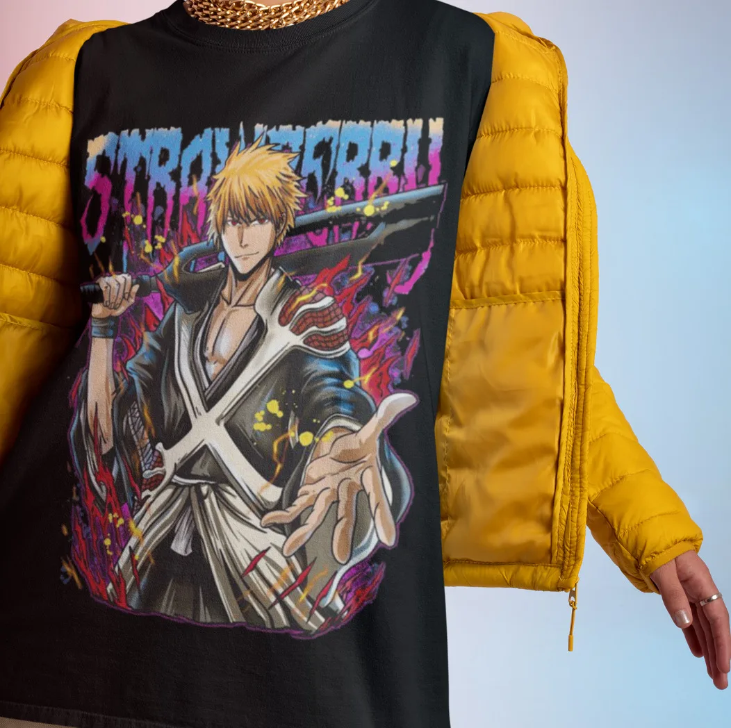 Ichigo Bankai Shirt, Tenza Zangetsu Shirt, Bleach Anime Shirt, Yhwach, Rukia Tee