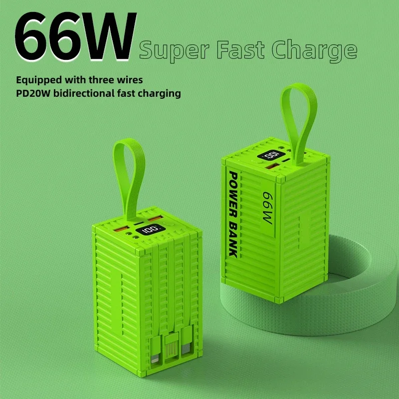 Outdoor Travel Power Bank Fast Charging Usb Charging Emergency Led Flashlight Power Bank with Led Light 20000mah Universal