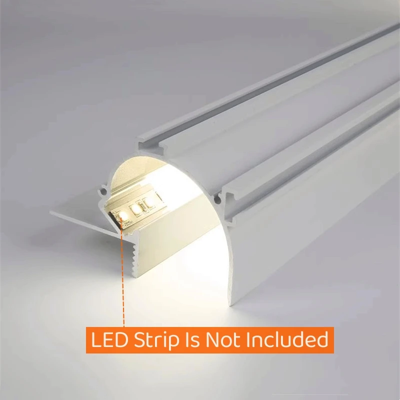 0.5m/1m Top Corner LED Aluminum Profile Ceiling Recessed Invisible Backlight Gypsum Hidden Channel Decor Linear Bar Strip Lights