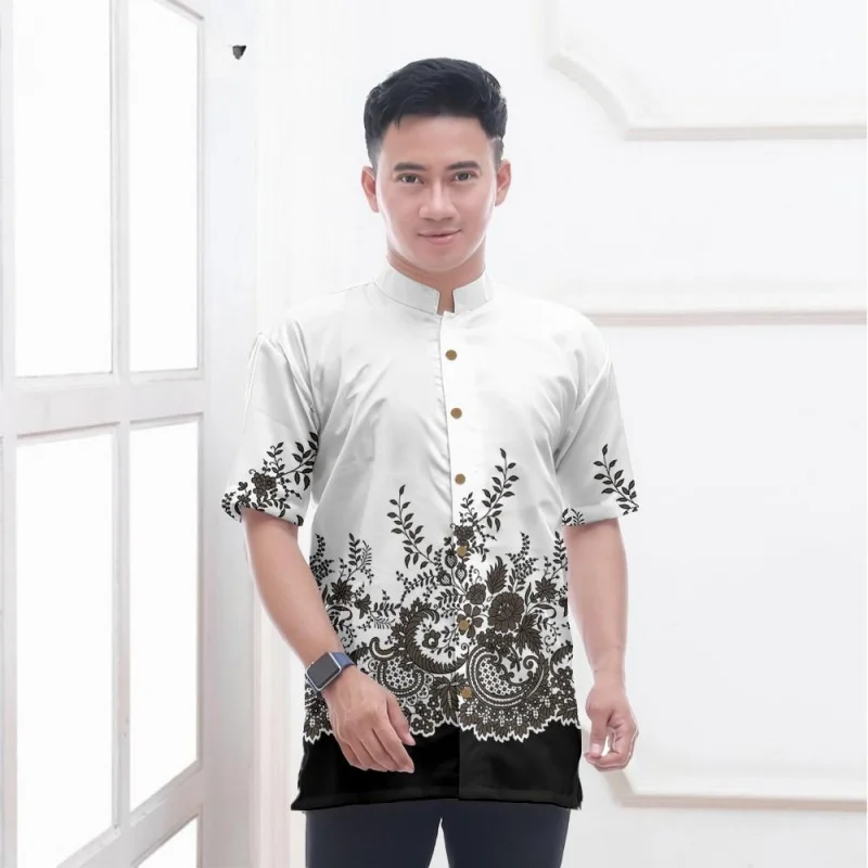 

Exotic Ethnic Print Oversized Men's Retro Short Sleeve Shirt Casual Loose Summer Top Comfortable Fashionable Clothing Tee