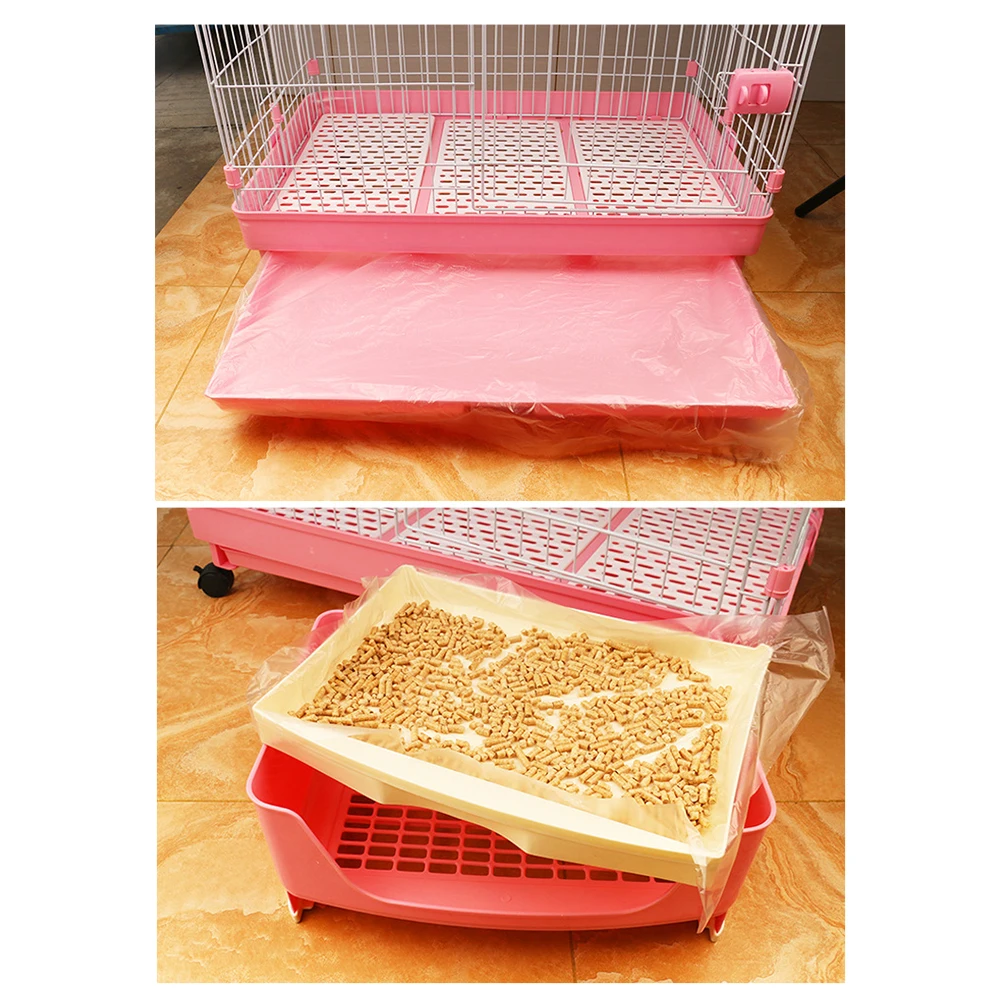 

100 Sheets Rabbit Cage Urine Pad Guinea Pig Bunny Mat Disposable Liners Leak Proof Easy Pet Cage Bottom Film Puppy Pee