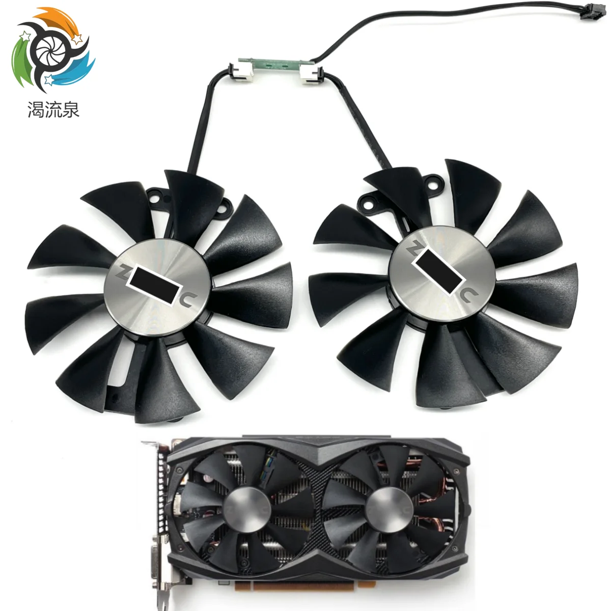 

New 2PCS 0.35A GA91S2H 4Pin GTX 980 GPU Cooling Fan For Zotac Geforce GTX 960 Amp 980Ti GTX950 Amp 2Gb Graphics Card Cooler Fan