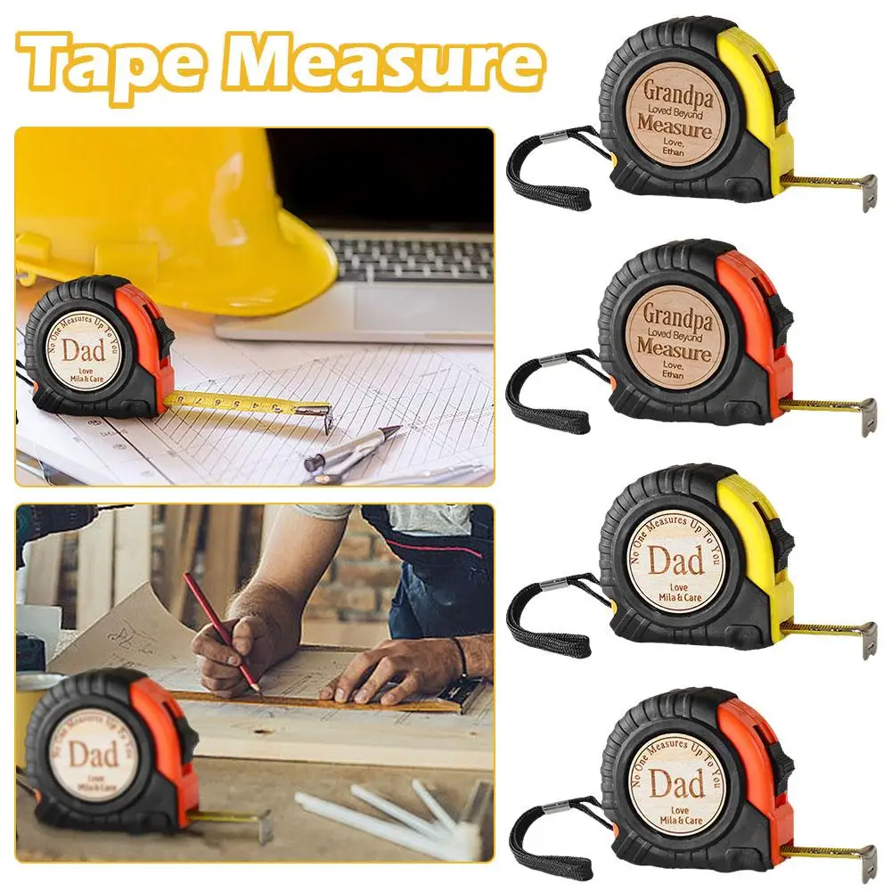 Customized Soft Rubber Father Day Tape Measure Individuation Metal Tape Gift Proof Child Unique Name Measure Rust Grandfath I7H3