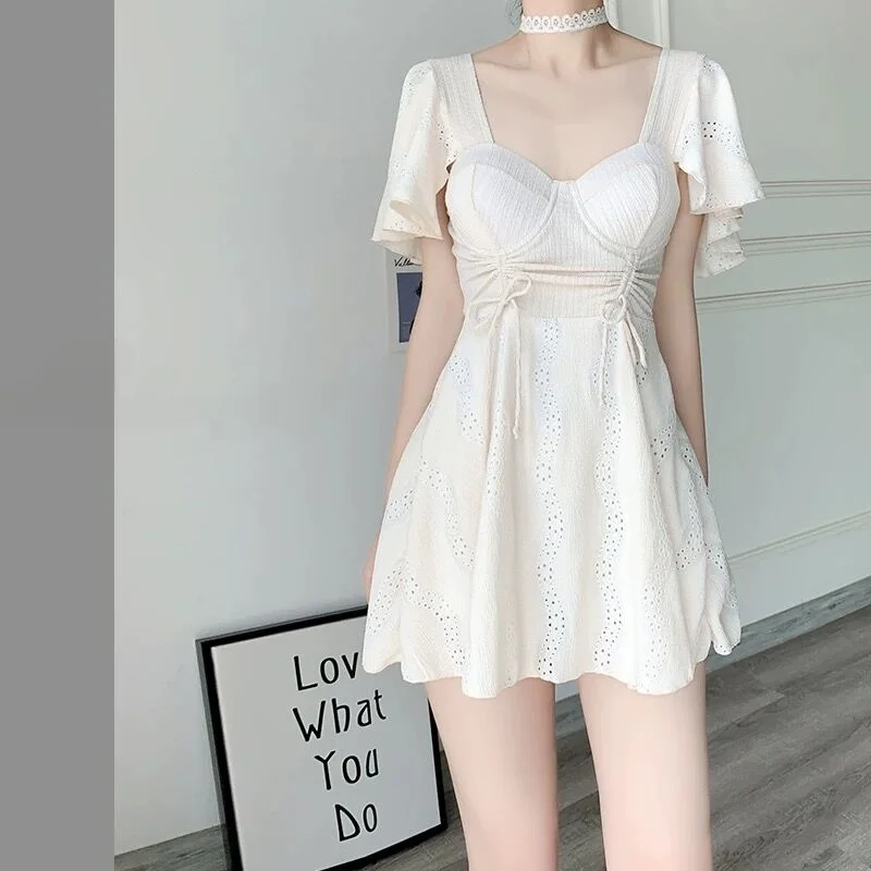 

Купальник для полных девушек с термоэффектом, со стальными кольцами и поддержкой, корректирующий фигуру, для зимнего плавания