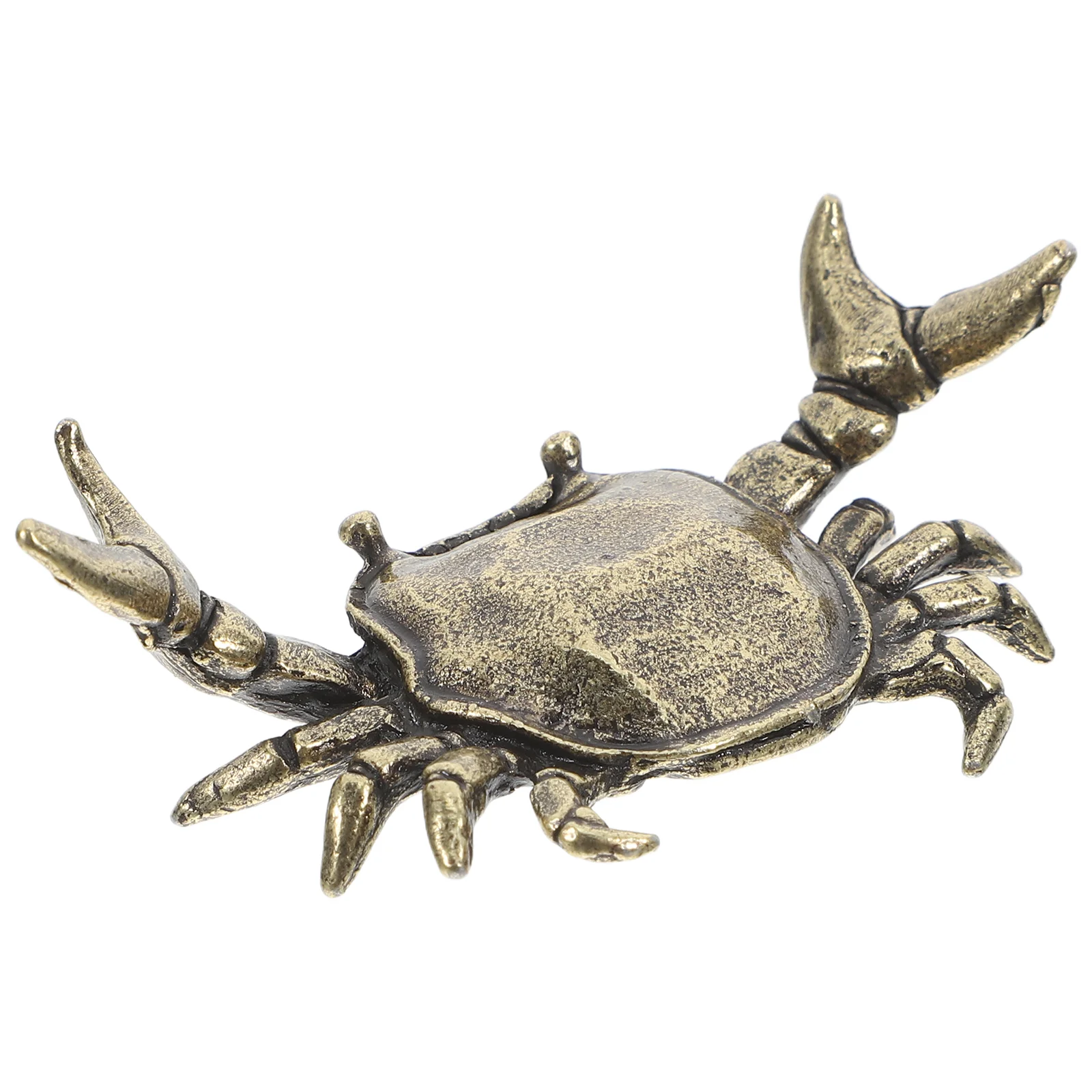 Retro Crab Ornament Computer Accessories Gold Tea Pet Metal Figurine Alloy Funny Pen Holder Man Storage Rack