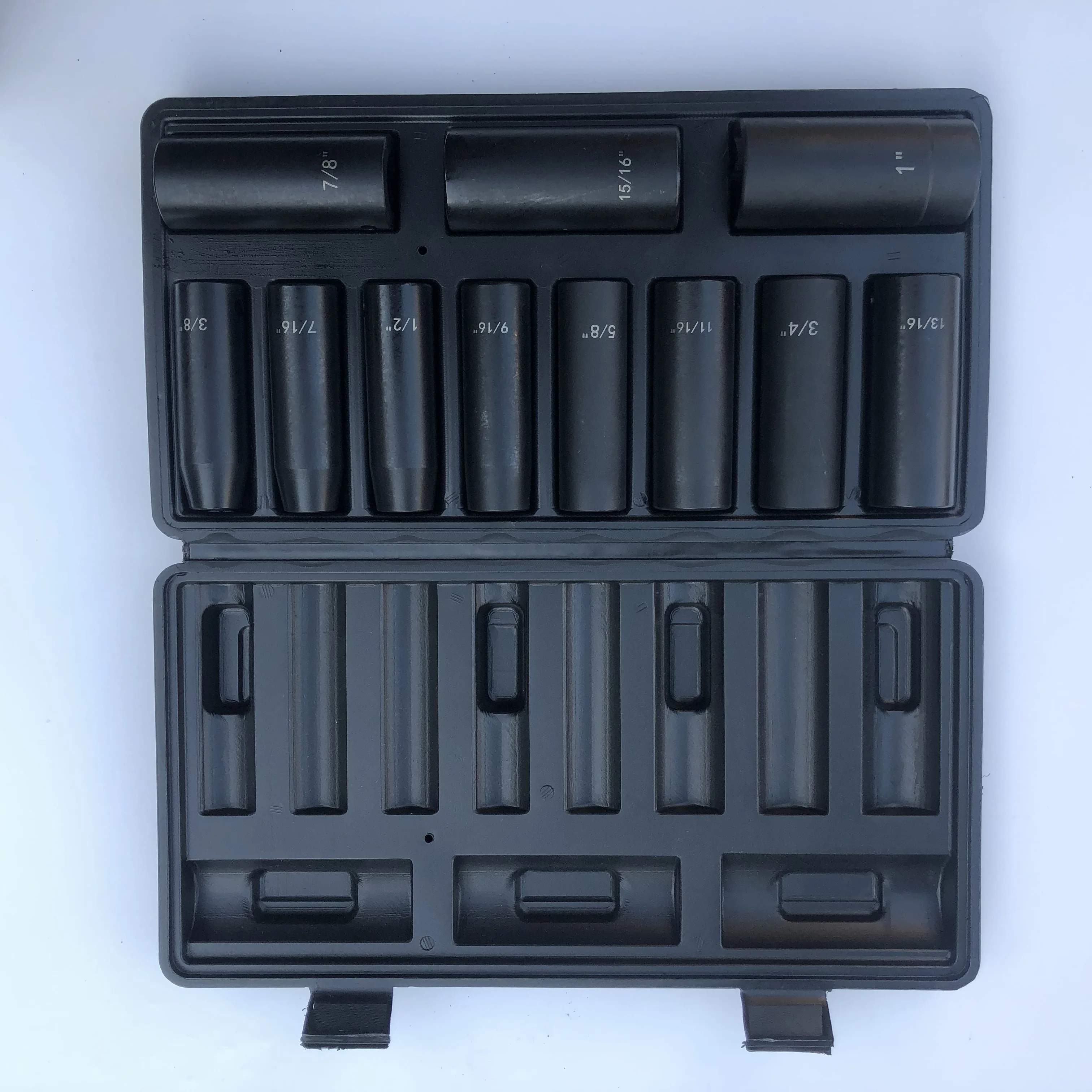 

11 шт. набор ударных гнезд с приводом 1/2 дюйма, SAE, 6 точек, от 3/8 дюйма до 1 дюйма