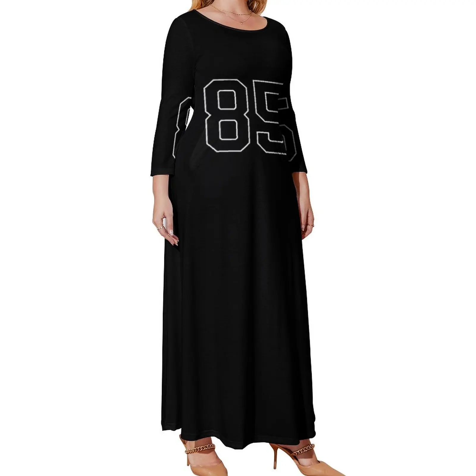 Black Number 85 lucky sports jersey eighty five Long Sleeved Dress elegant dress dresses for women wedding dresses for parties