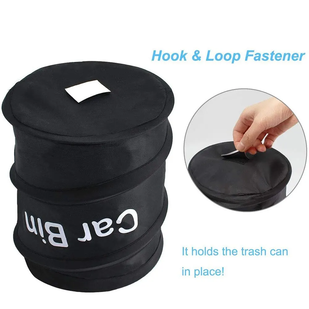 

Car Trash Bag Portable Foldable Pop Up Waterproof Waste Container Uses for Vehicle Interior Auto Accessories Storage Organizer