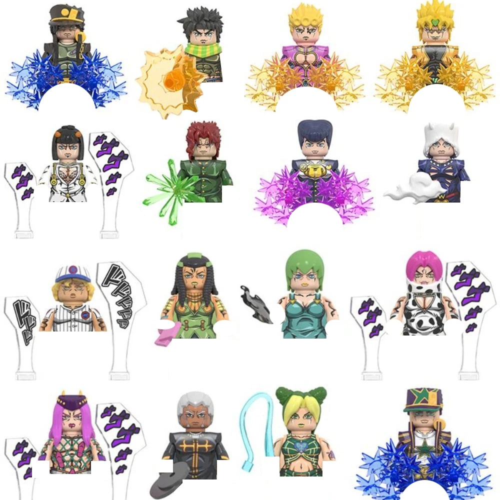JoJo's Bizarre Adventure Building Blocks Assembly Model Anime Figure Jotaro Kujo Men And Women Toy Christmas Gift For Birthday