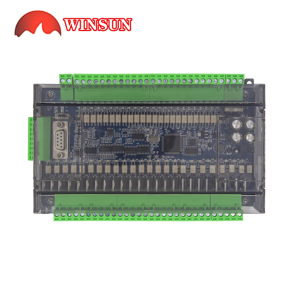 Imagem -05 - Rtc Modbus Rtu Compatiable Fx1n 2n 24 Entrada 24 Transistor Saída Analógico Entrada Saída Plc Controlador Fx3u48mt Rs485