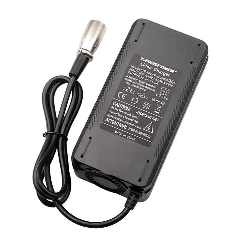 36V Ladegerät 42V 4A Lithium Batterie Ladegerät Für 10S 36V Li-Ion Batterie Pack 3-Pin XLR Stecker 150W Schnelle Lade Mit Lüfter