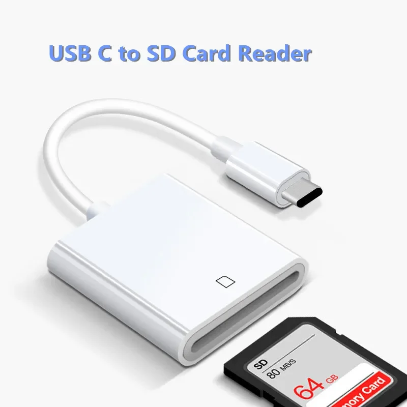 Type C Card Reader to SD TF USB Connection Smart Memory Card Reader Adapter for Macbook Pro Type-C Port 2 in 1 or 3 in 1