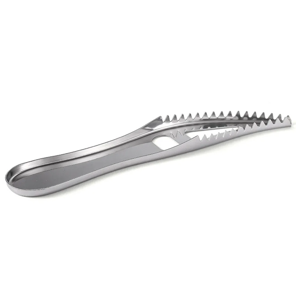 

1 Set of 2pcs Stainless Steel Fish Scale Remover Manual Fish Scraper Seafood Knives Kitchen Tool (Prong+Flat)