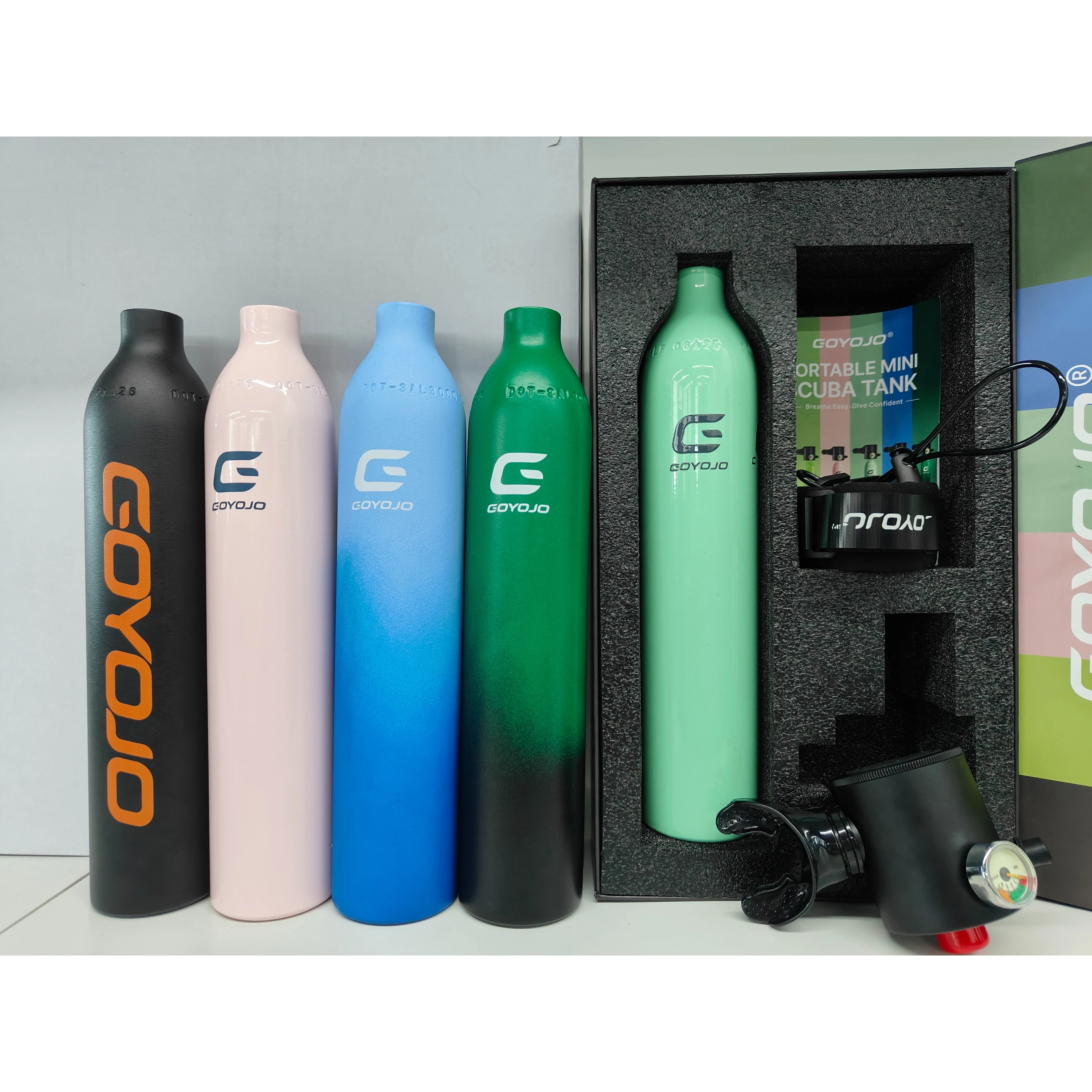 0.5L Mini Scuba Tank Diving Cylinder Scuba Diving Tank 3000PSI Small Pony Bottle 5-10 Mins Underwater Breathing for Snorkeling