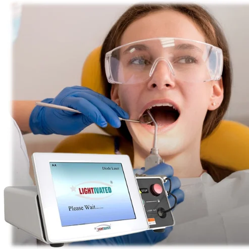 Teeth Whitening Oral Care 980nm 1470nm Diode Soft Tissue Cutting Mode Optical Fiber Removing Veneer Dental
