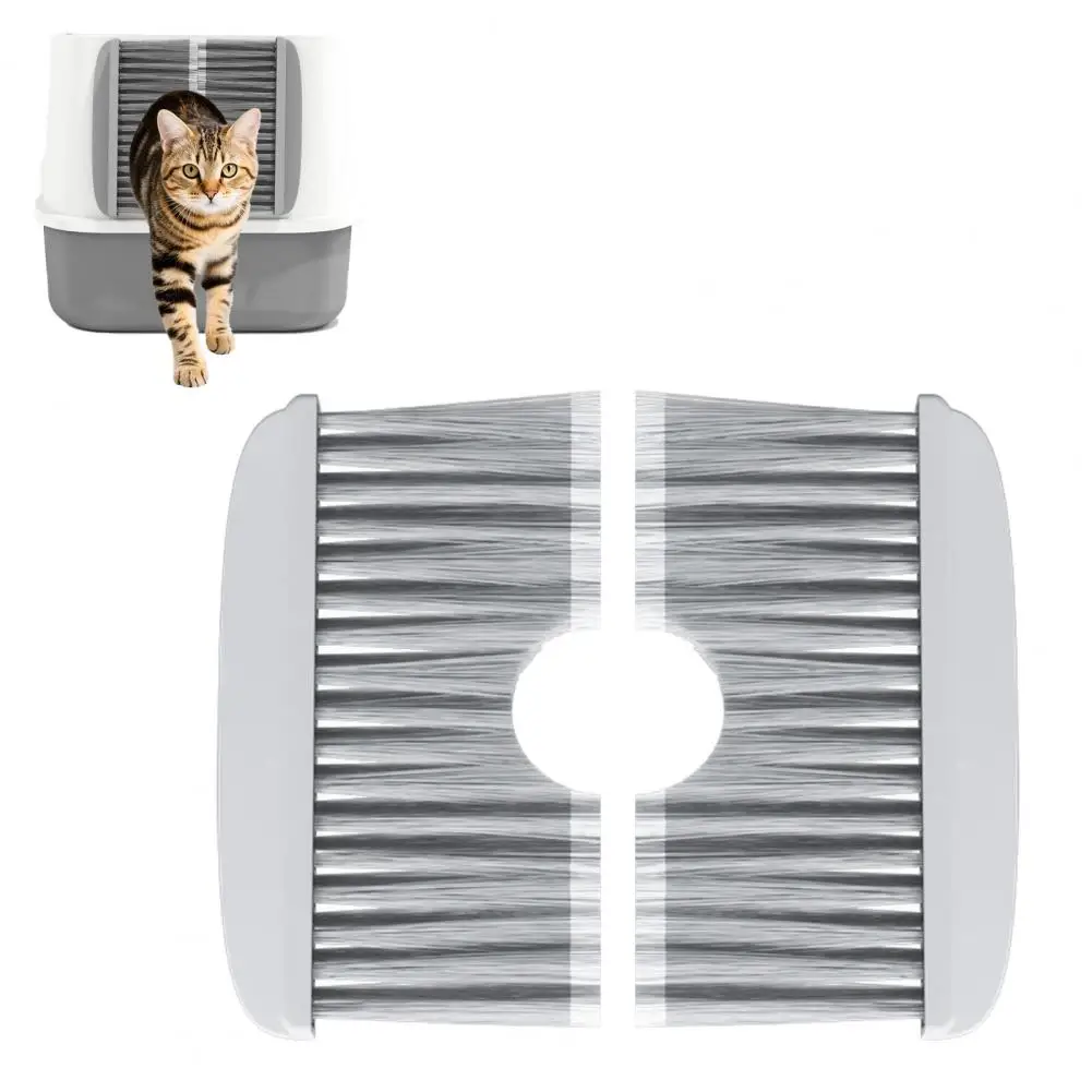 Floating Hair Removal Tool Cat Litter Box Door Universal Fit Brush Pet Grooming Door Removes Loose Fur Prevents Knots Helper