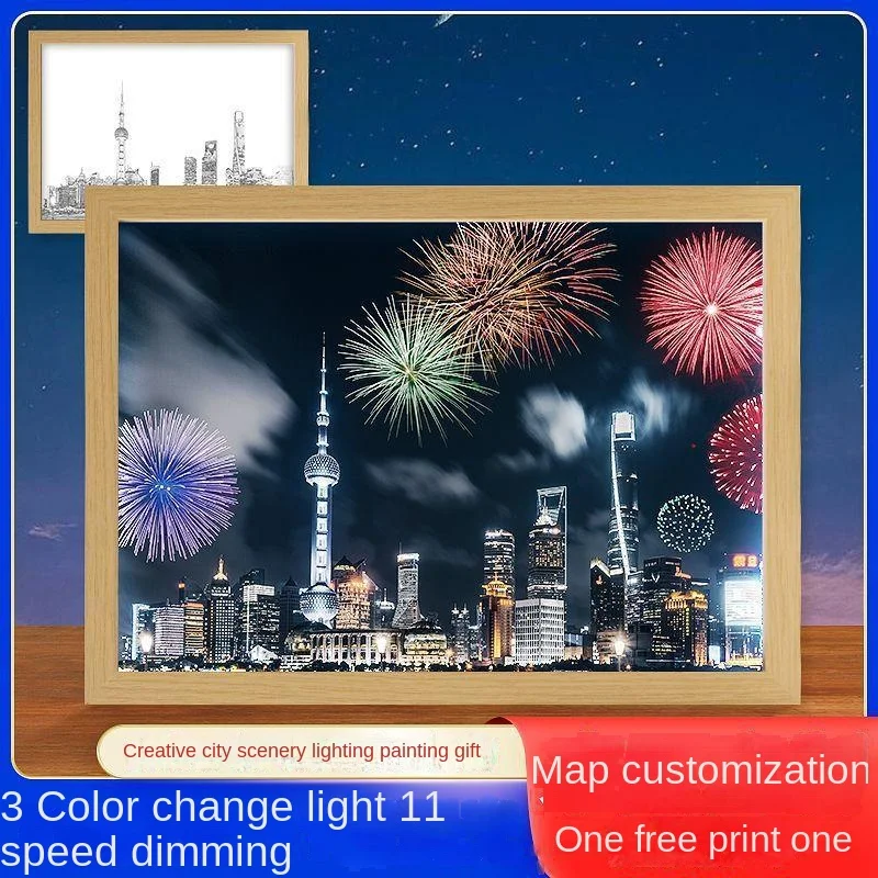 Photo Customization Meeting Luminous Paint DIY Light Painting Customized Photo Bedside Sunshine Decorative Painting