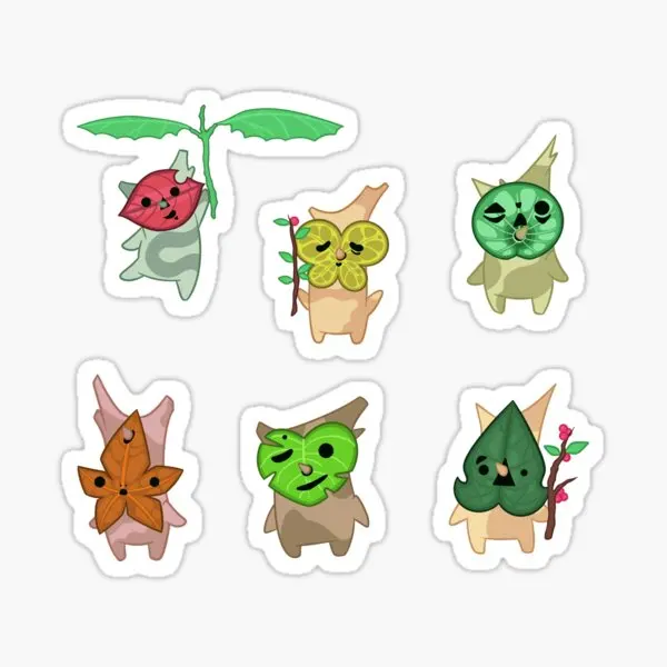 Korok Sheet  5PCS Stickers for Home Water Bottles Funny Window Cute Luggage Decorations Print Bumper Anime Laptop Kid Cartoon