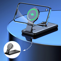 Magnetic Qi Wireless Charger Magsafe Power Bank 10000mAh Fast Charging for iPhone 14 13 Samsung Xiaomi Adjustable Phone Holder