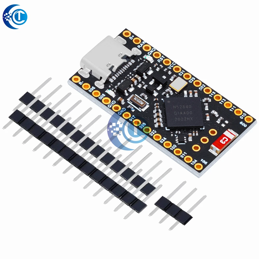 NRF52840 – wyjątkowo mała płytka programistyczna, kompatybilna z Nice!Nano V2.0, oferująca funkcje zarządzania ładowaniem Bluetooth i obsługą mikrokontrolera Pro Micro NRF52840. — zdjęcie produktu 2