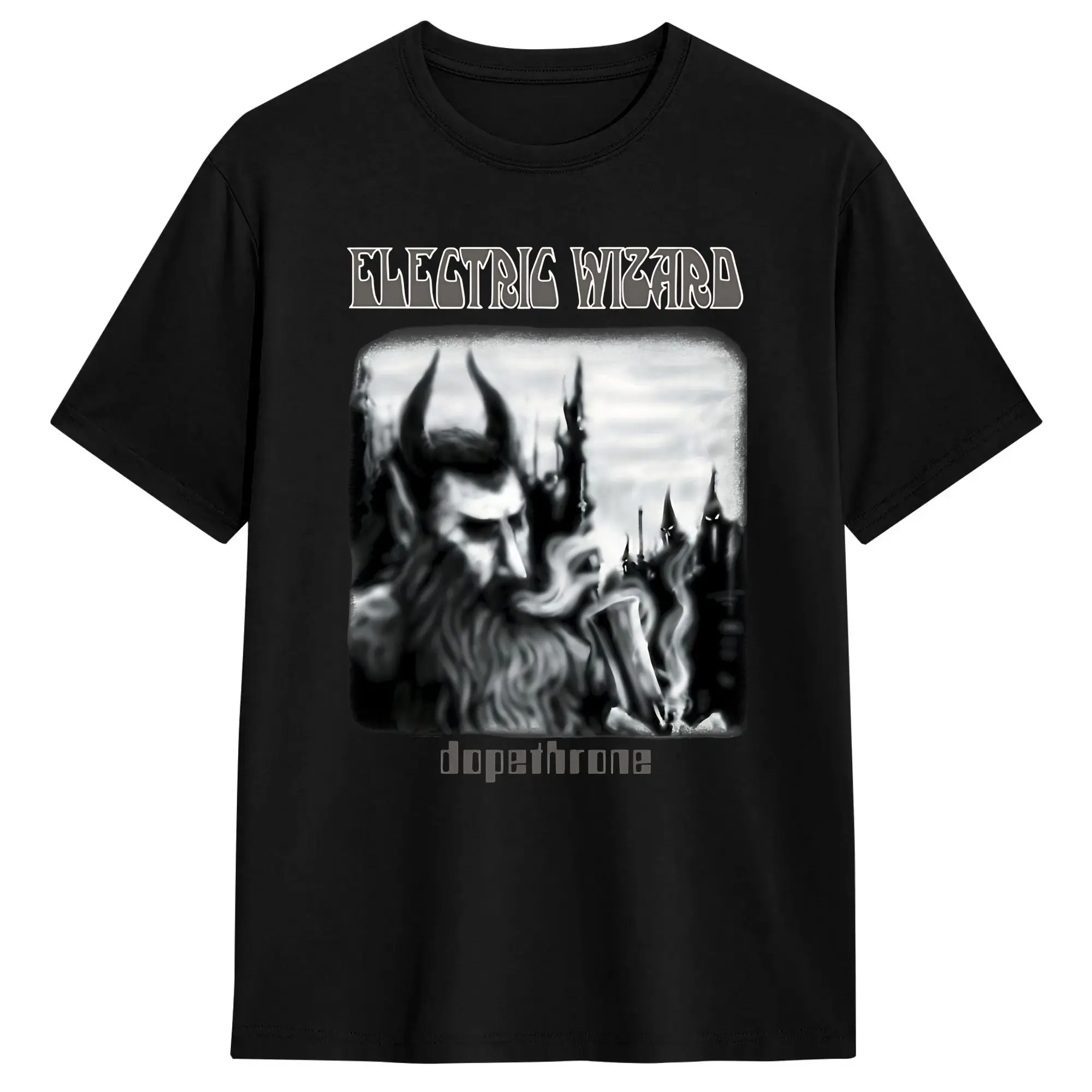 Electric Wizard T Shirts Men 100% Cotton Humor T-Shirts Round Collar  Tee Shirt Short Sleeve Clothes Summer