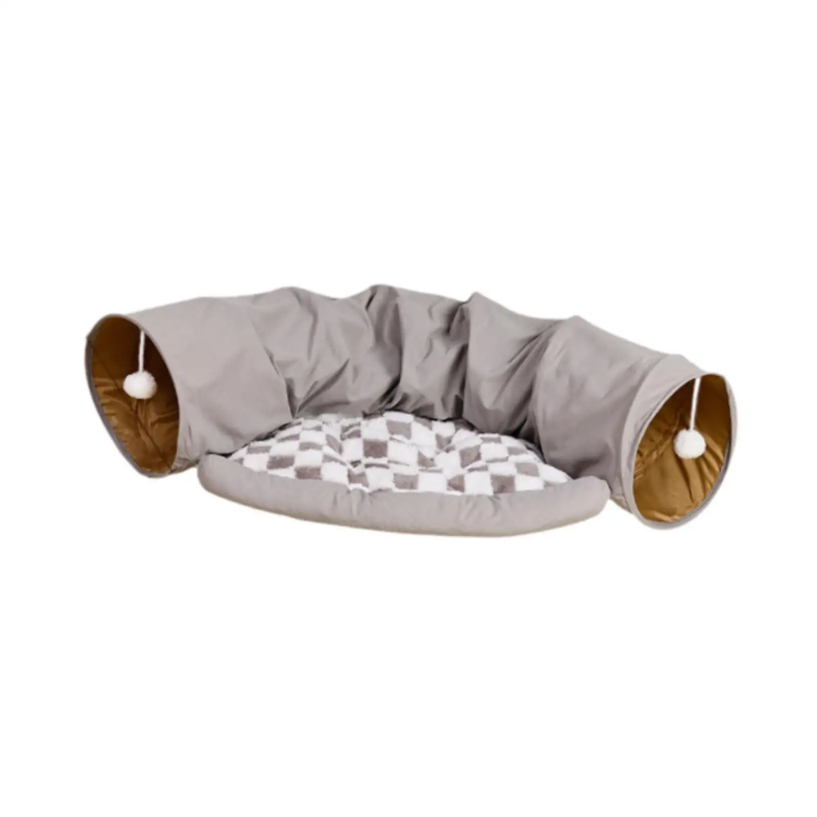 Winter Warm Cat Tunnel Bed Top Pet Tunnel Kitty Training Playground Cat Tunnel Nest Interactive for Outdoor Bunny Cats